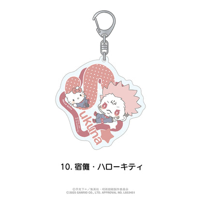 呪術廻戦 ×サンリオキャラクターズ_おなまえ入りアクリルキーホルダー 10.宿儺・ハローキティ