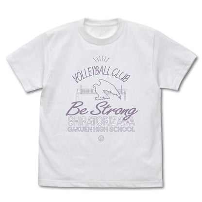 ハイキュー!!_白鳥沢学園高校バレーボール部 アイコンマークカレッジ Tシャツ/WHITE