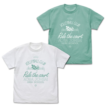 ハイキュー!!_青葉城西高校バレーボール部 アイコンマークカレッジ Tシャツ/WHITE