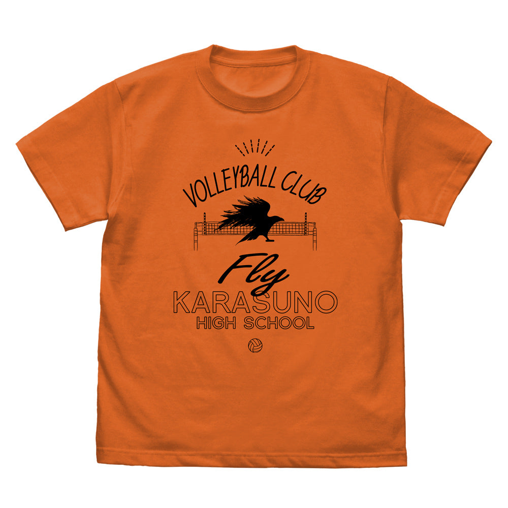 ハイキュー!!_烏野高校排球部 アイコンマークカレッジ Tシャツ/CALIFORNIA ORANGE