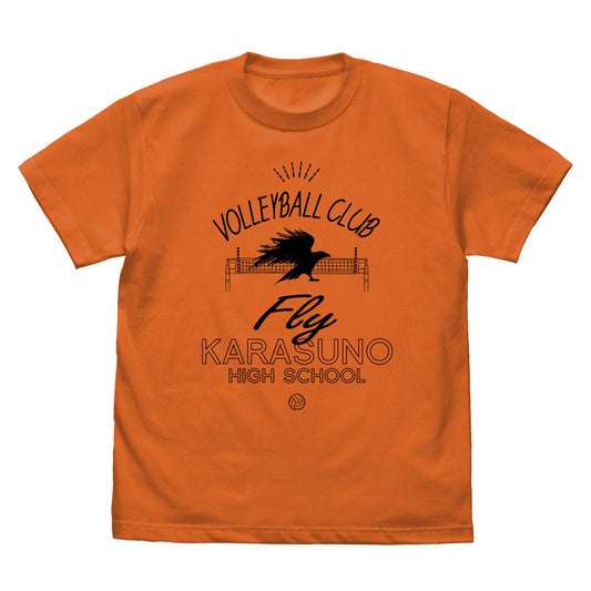 ハイキュー!!_烏野高校排球部 アイコンマークカレッジ Tシャツ/CALIFORNIA ORANGE