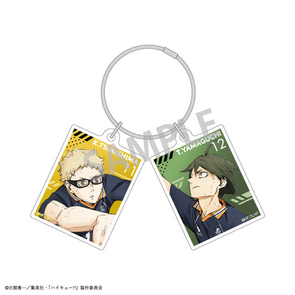 ハイキュー!!_ワイヤー2パーツアクリルキーホルダー/月島 蛍_山口 忠