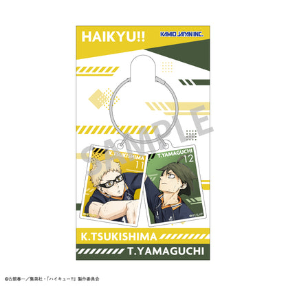 ハイキュー!!_ワイヤー2パーツアクリルキーホルダー/月島 蛍_山口 忠