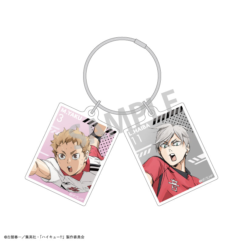 ハイキュー!!_ワイヤー2パーツアクリルキーホルダー/夜久 衛輔_灰羽 リエーフ