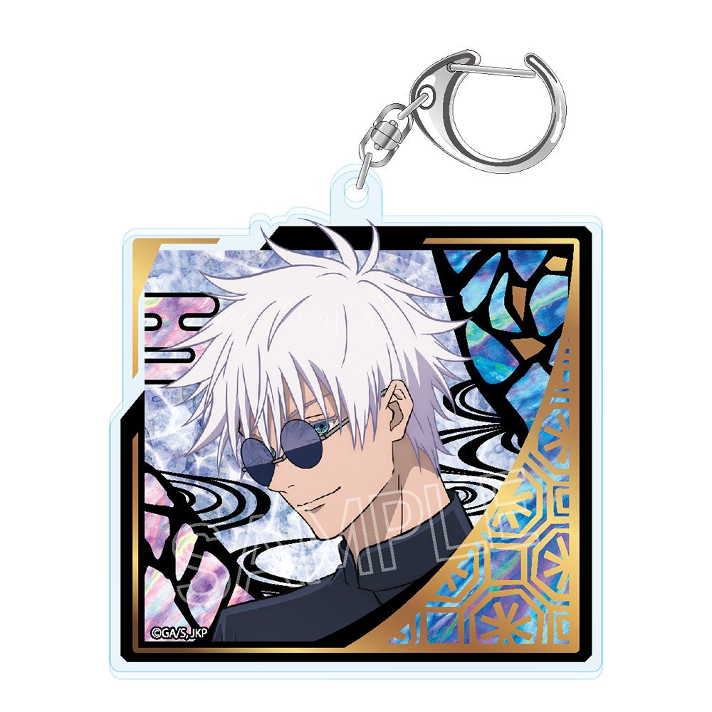 呪術廻戦_螺鈿風シリーズ 箔押しアクリルキーホルダー 五条悟A