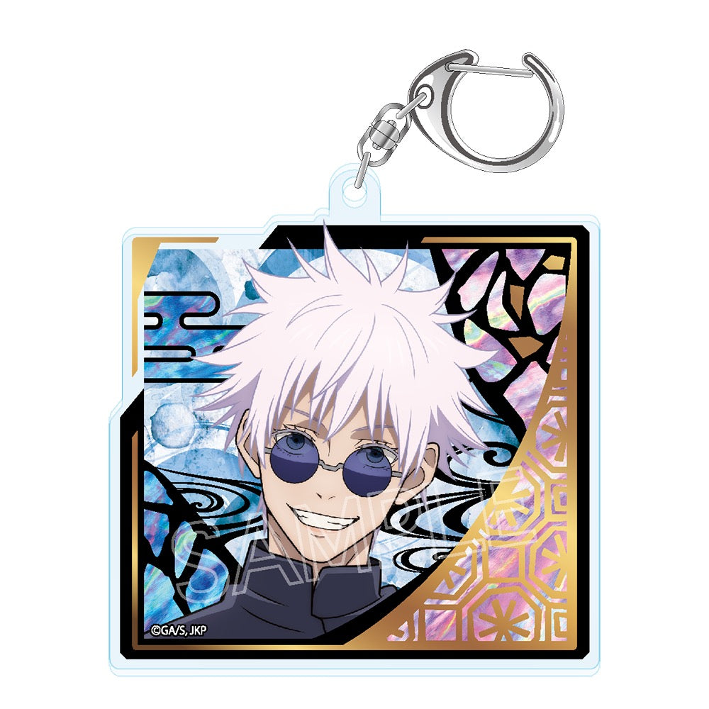 呪術廻戦_螺鈿風シリーズ 箔押しアクリルキーホルダー 五条悟B