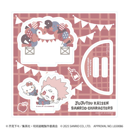 呪術廻戦 渋谷事変×サンリオキャラクターズ_アクリルスタンドプレート10/宿儺×ハローキティ(コラボイラスト)