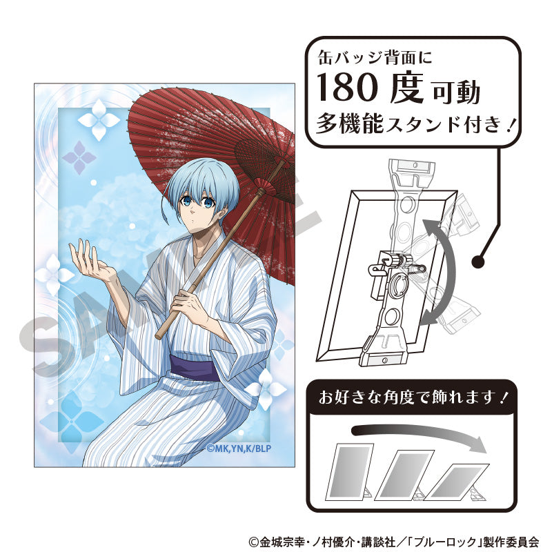 ブルーロック_アート缶バッジ　氷織羊　五月雨