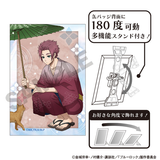 ブルーロック_アート缶バッジ　糸師冴　五月雨