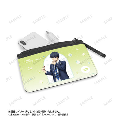 ブルーロック_描き下ろし 潔 世一 モーニングルーティンver. PUレザーフラットポーチ