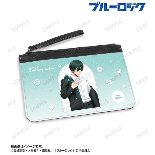 ブルーロック_描き下ろし 糸師 凛 モーニングルーティンver. PUレザーフラットポーチ