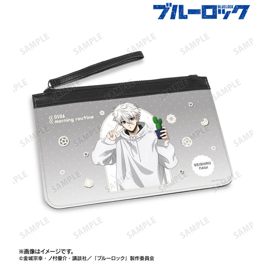ブルーロック_描き下ろし 凪 誠士郎 モーニングルーティンver. PUレザーフラットポーチ