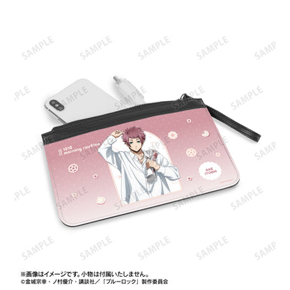 ブルーロック_描き下ろし 糸師 冴 モーニングルーティンver. PUレザーフラットポーチ