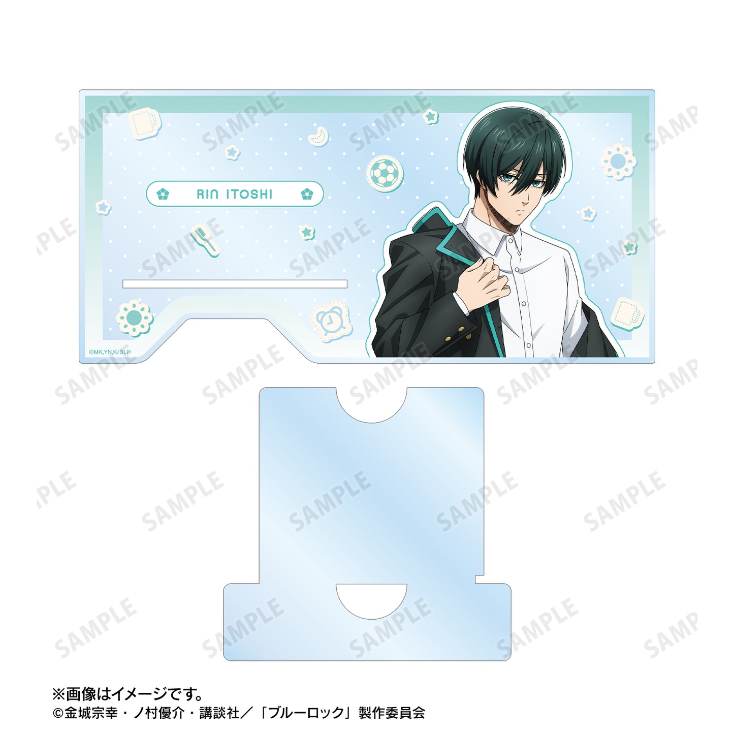 ブルーロック_描き下ろし 糸師 凛 モーニングルーティンver. ダイカットアクリルスマホスタンド