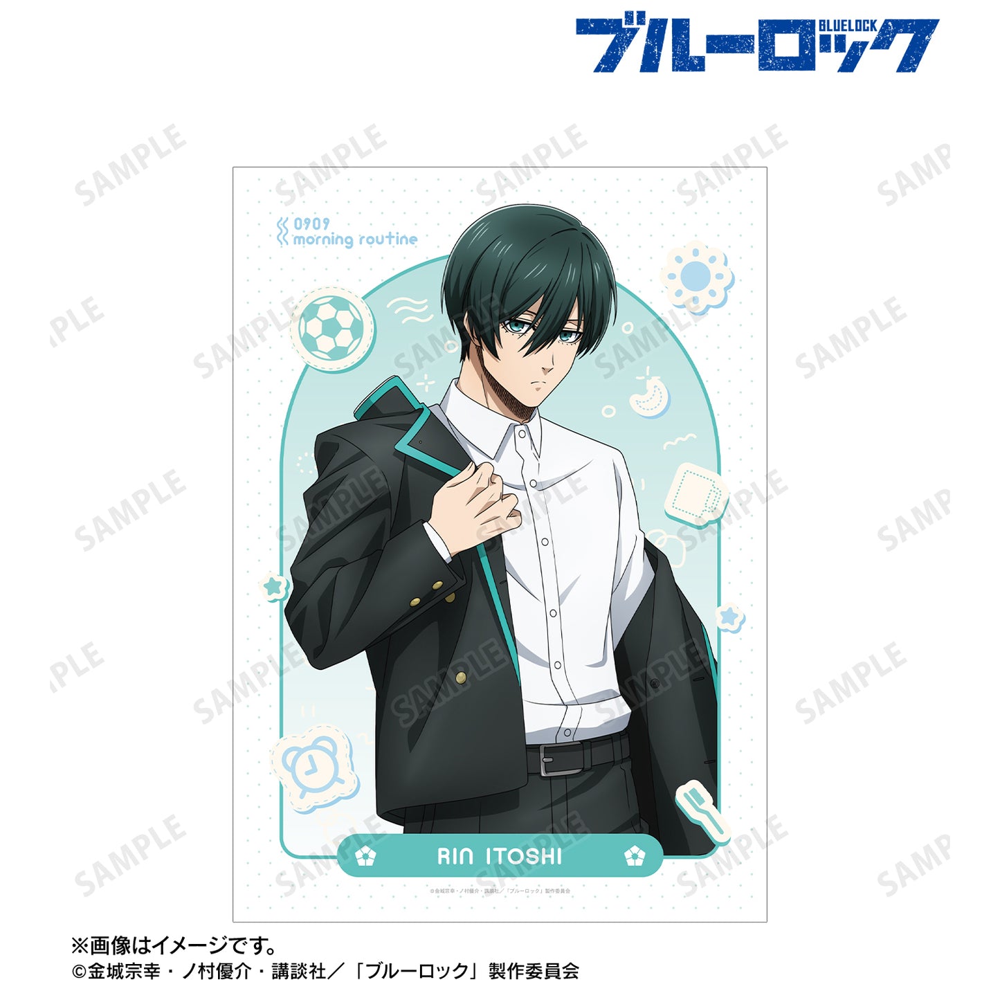 ブルーロック_描き下ろし 糸師 凛 モーニングルーティンver. A3マット加工ポスター