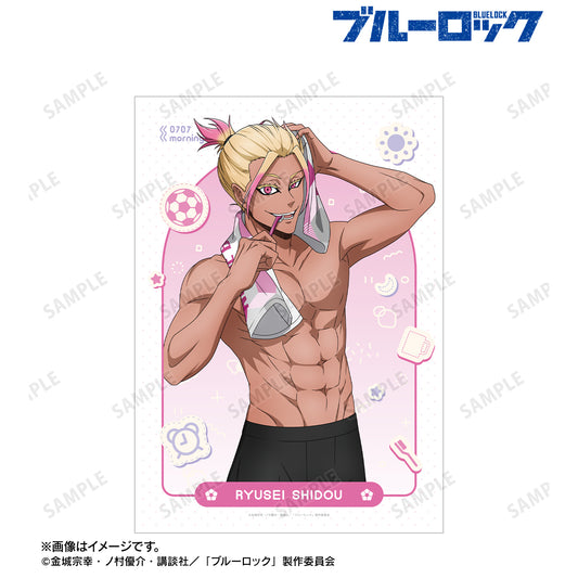 ブルーロック_描き下ろし 士道 龍聖 モーニングルーティンver. A3マット加工ポスター