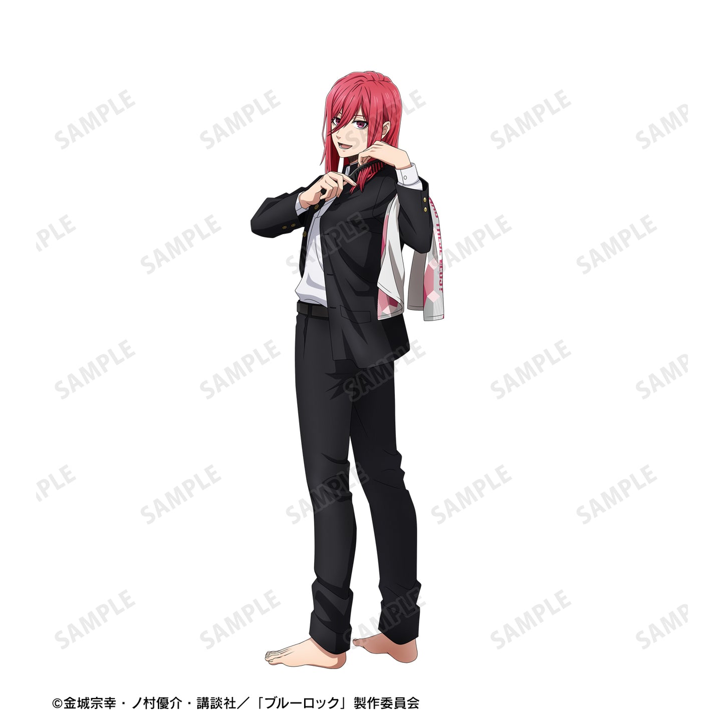 ブルーロック_千切 豹馬 モチーフ柄 フェイスタオル