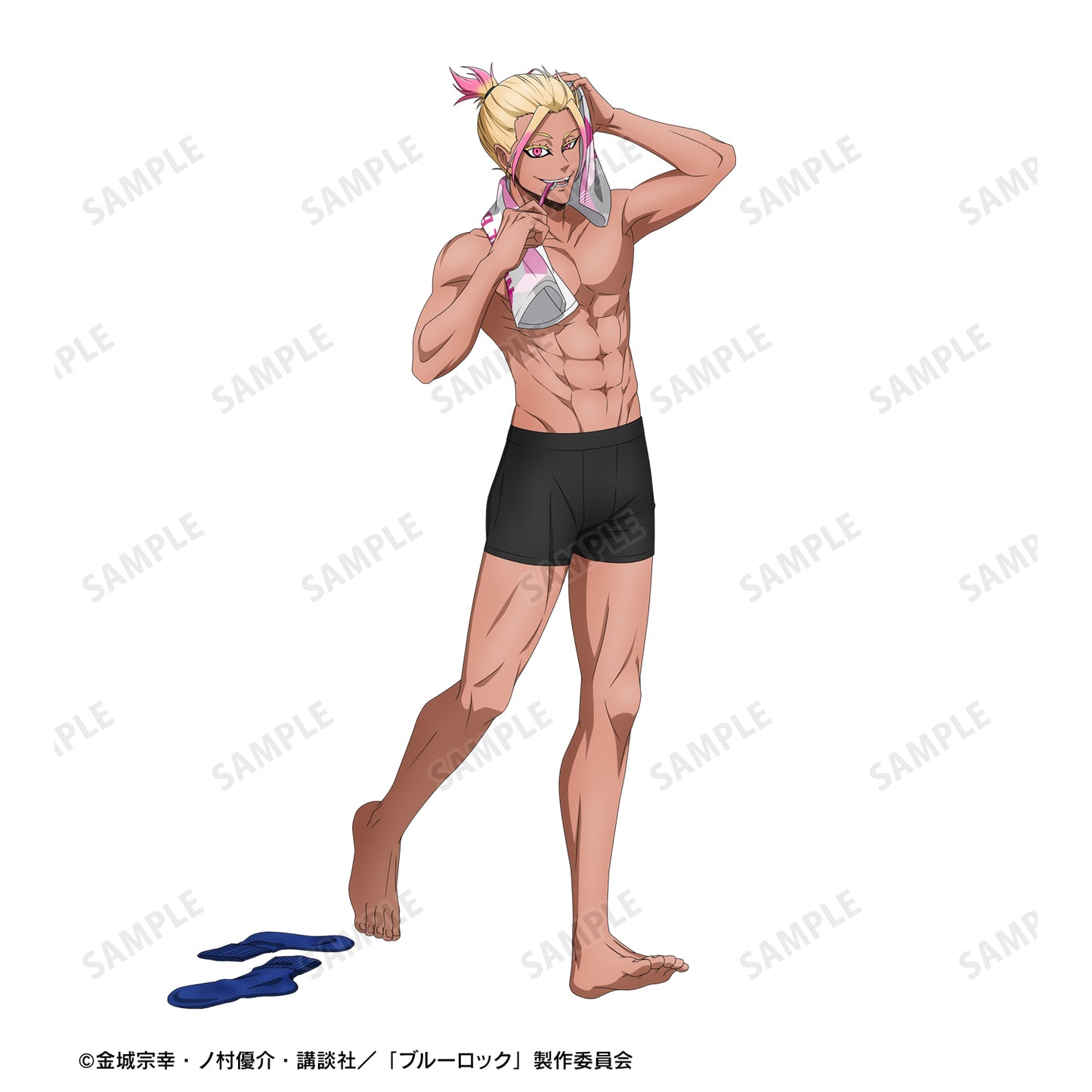 ブルーロック_士道 龍聖 モチーフ柄 フェイスタオル