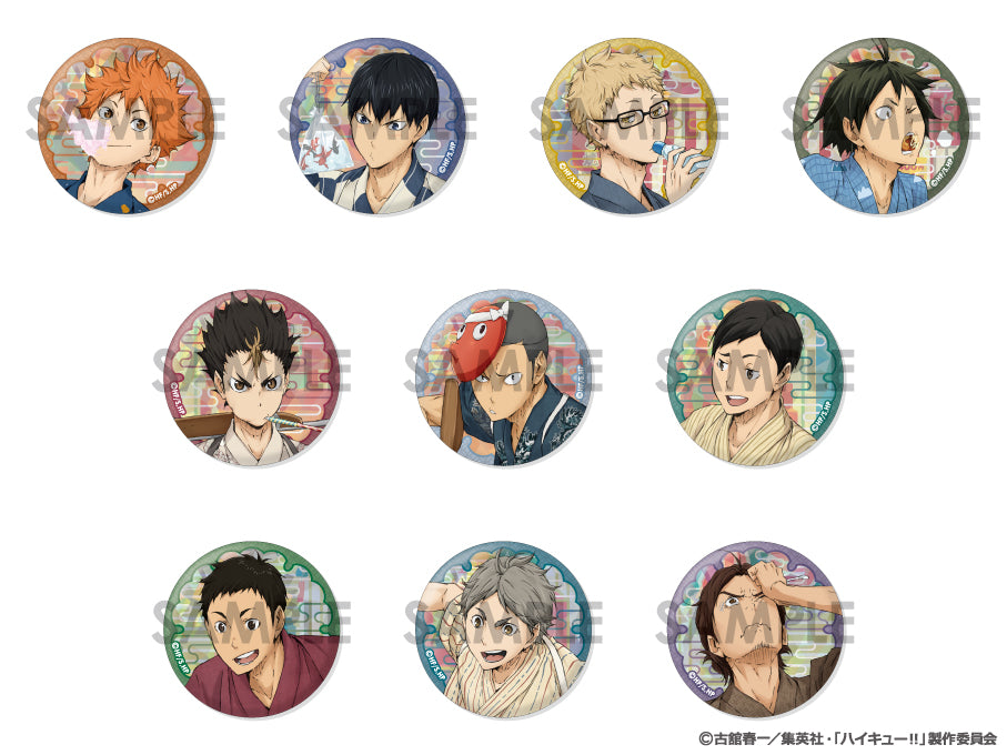 ハイキュー!!_トレーディングホログラム缶バッジ-浴衣-【コンプリートBOX／10個入り】