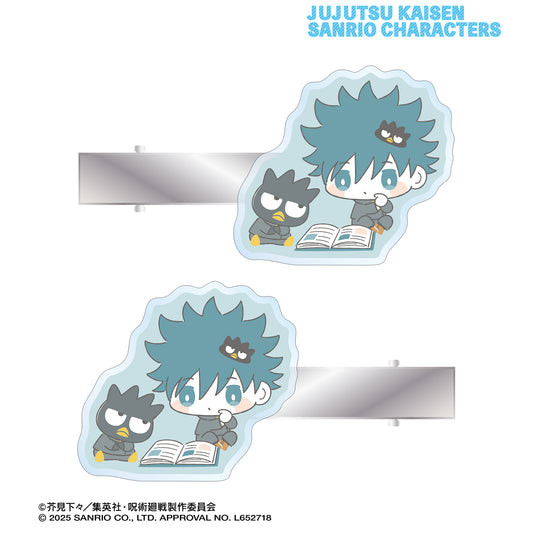 呪術廻戦×サンリオキャラクターズ_伏黒 恵×バッドばつ丸 アクリルヘアクリップ2個セット