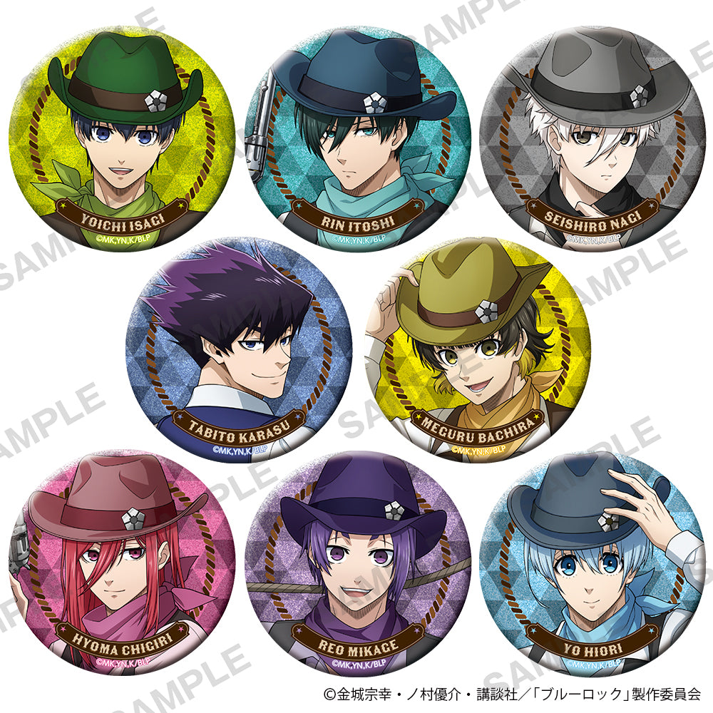 ブルーロック_トレーディングきらきら缶バッジ カウボーイ Ver.　【コンプリートBOX／8個入り】