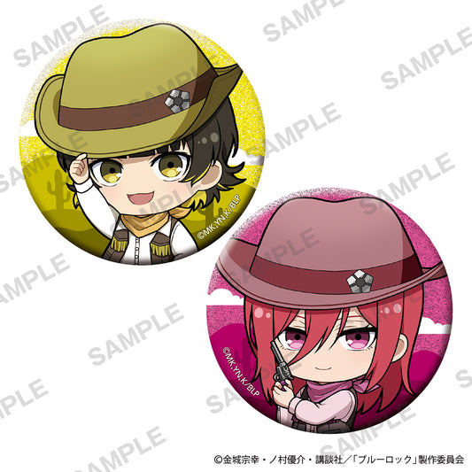 ブルーロック_ミニキャラきらきら缶バッジセット カウボーイ Ver. 蜂楽 廻 千切豹馬 セット