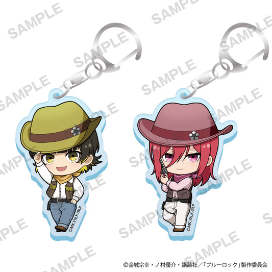 ブルーロック_ミニキャラアクリルキーホルダーセット カウボーイ Ver. 蜂楽 廻 千切豹馬 セット