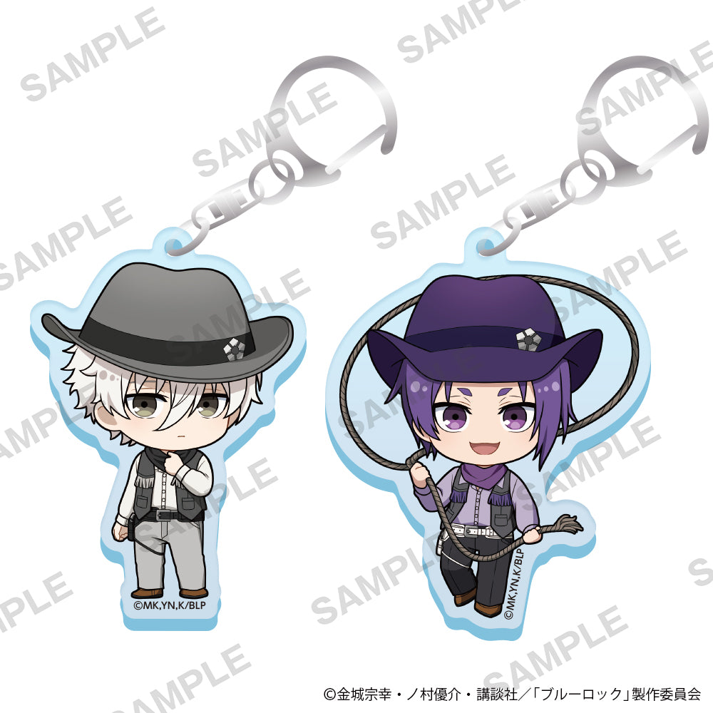 ブルーロック_ミニキャラアクリルキーホルダーセット カウボーイ Ver. 凪 誠士郎 御影 玲王 セット