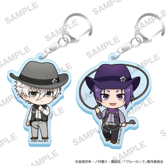ブルーロック_ミニキャラアクリルキーホルダーセット カウボーイ Ver. 凪 誠士郎 御影 玲王 セット