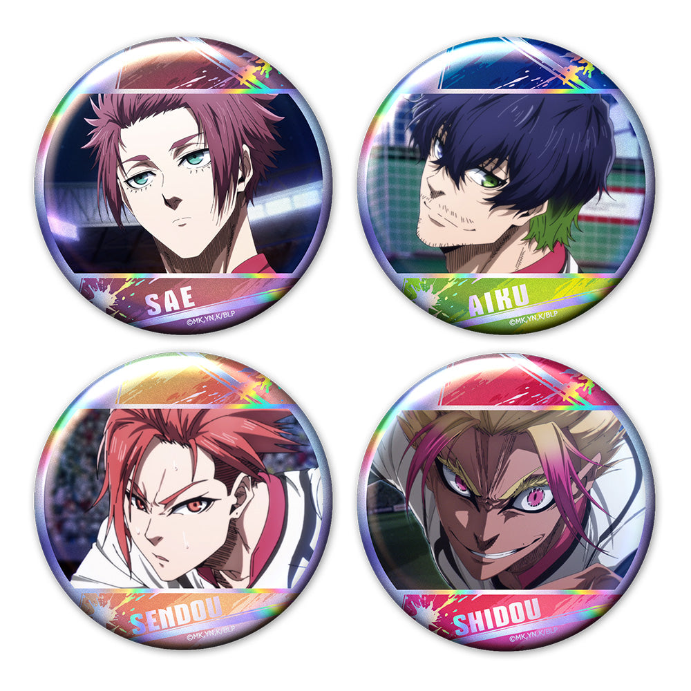 ブルーロック_オーロラ缶バッジ4個セット 冴＆愛空＆閃堂＆士道