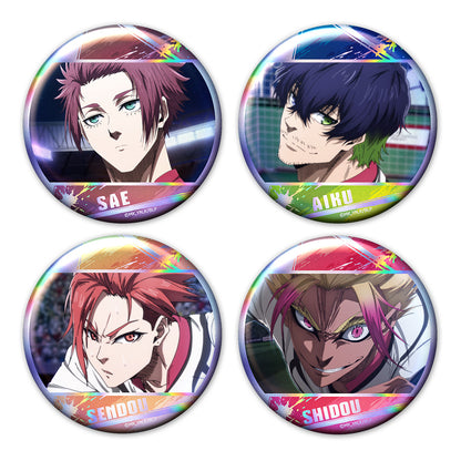 ブルーロック_オーロラ缶バッジ4個セット 冴＆愛空＆閃堂＆士道