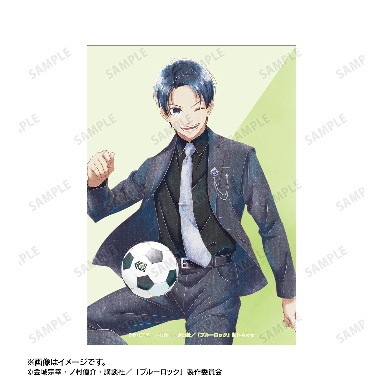 ブルーロック_描き下ろし 潔 世一 スーツモデルver. Ani-Art aqua label ブロマイド2枚セット