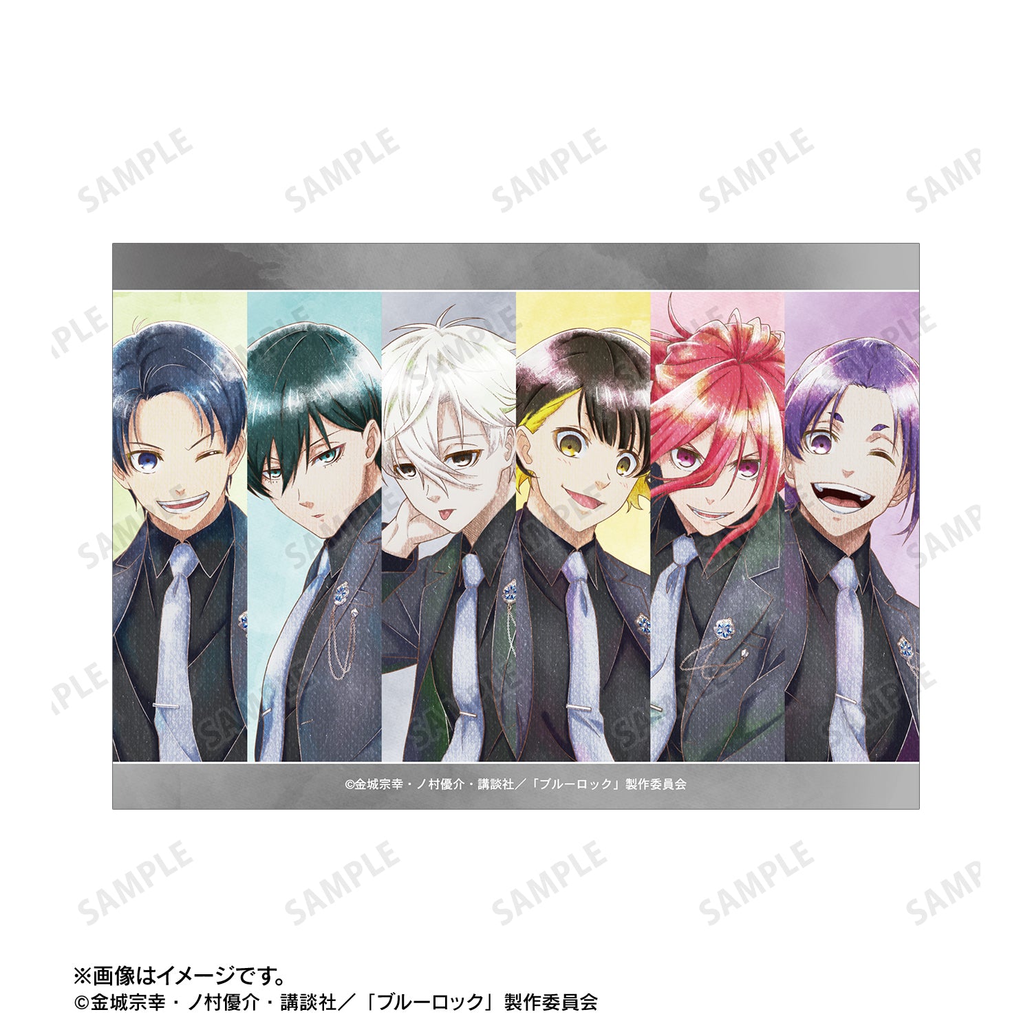 ブルーロック_描き下ろし 集合 スーツモデルver. Ani-Art aqua label ブロマイド2枚セット