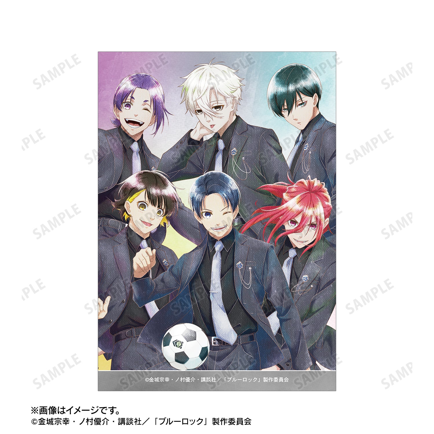 ブルーロック_描き下ろし 集合 スーツモデルver. Ani-Art aqua label ブロマイド2枚セット