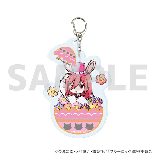 ブルーロック_パーツ付きアクリルキーホルダー 08/千切 豹馬 イースターver.(グラフアートイラスト)