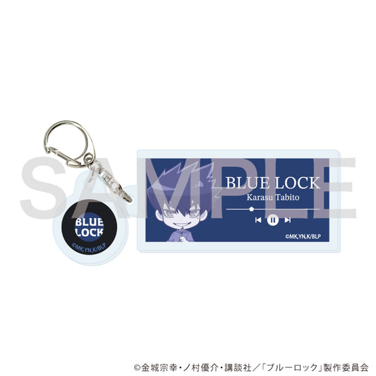 ブルーロック_パーツ付きアクリルキーホルダー22/烏 旅人 バンドver.(ミニキャライラスト)