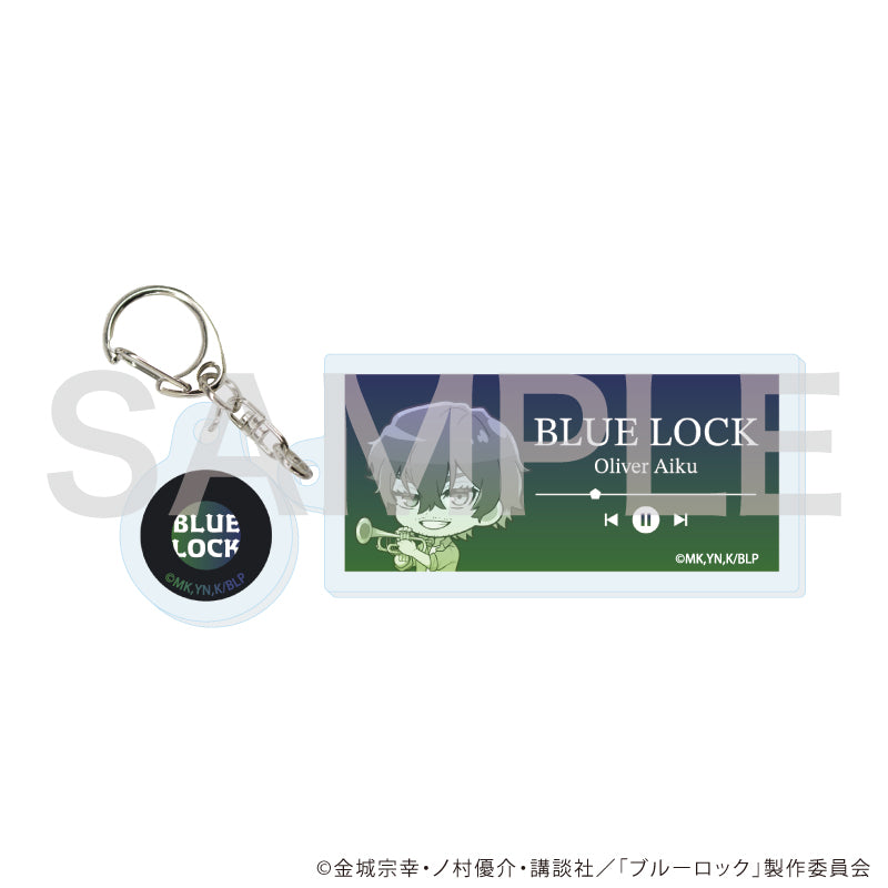 ブルーロック_パーツ付きアクリルキーホルダー25/オリヴァ・愛空 バンドver.(ミニキャライラスト)