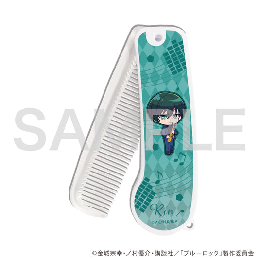 ブルーロック_折りたたみコーム01/糸師 凛 バンドver.(ミニキャライラスト)