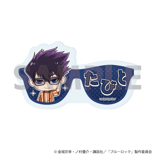ブルーロック_おなまえプレートバッジ06/烏 旅人 サングラスver.(ミニキャライラスト)