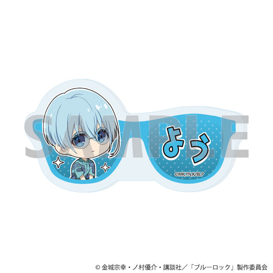 ブルーロック_おなまえプレートバッジ09/氷織 羊 サングラスver.(ミニキャライラスト)