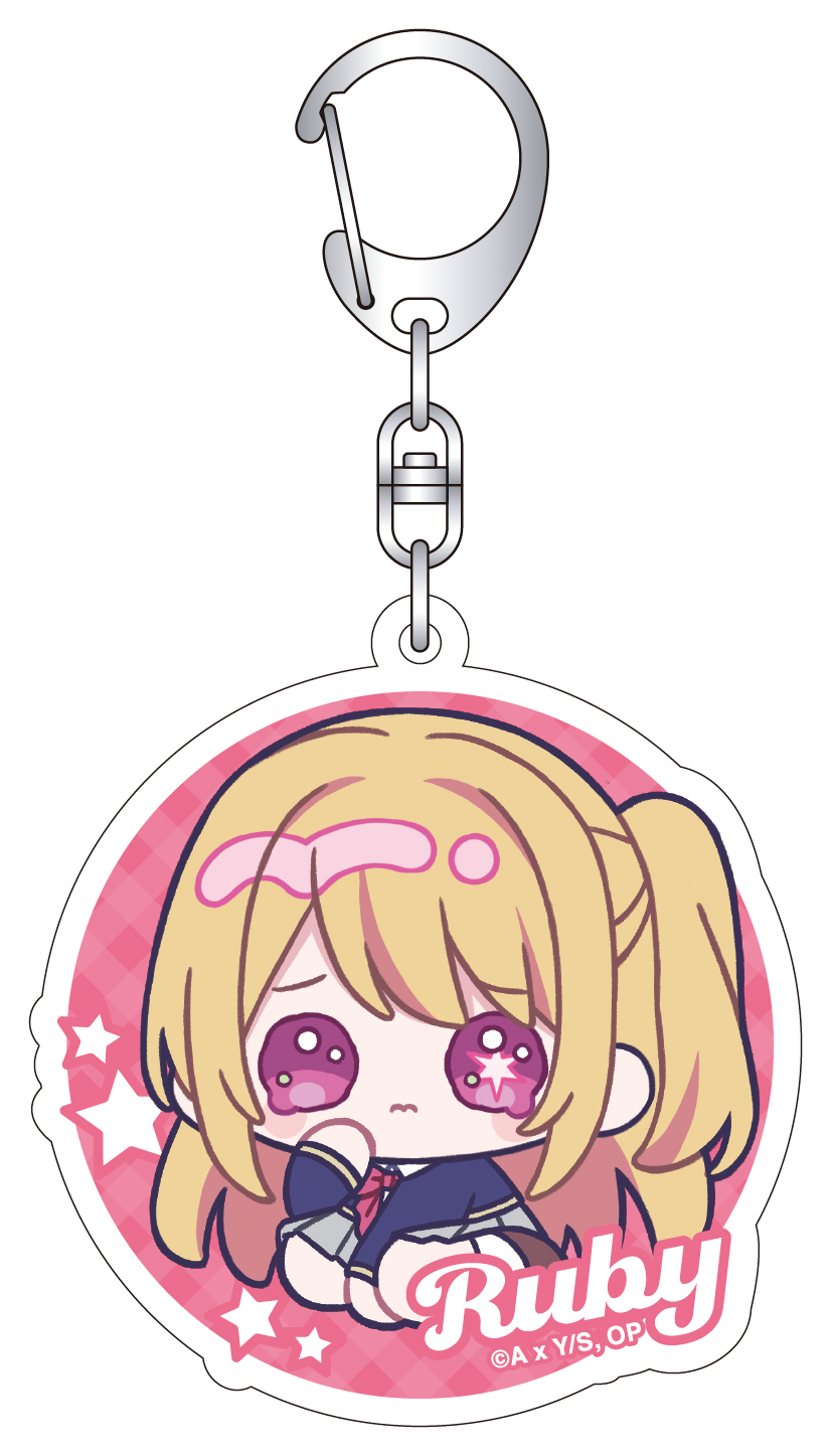 【推しの子】_ホログラムアクリルキーホルダー／みにぴえんず　ルビー