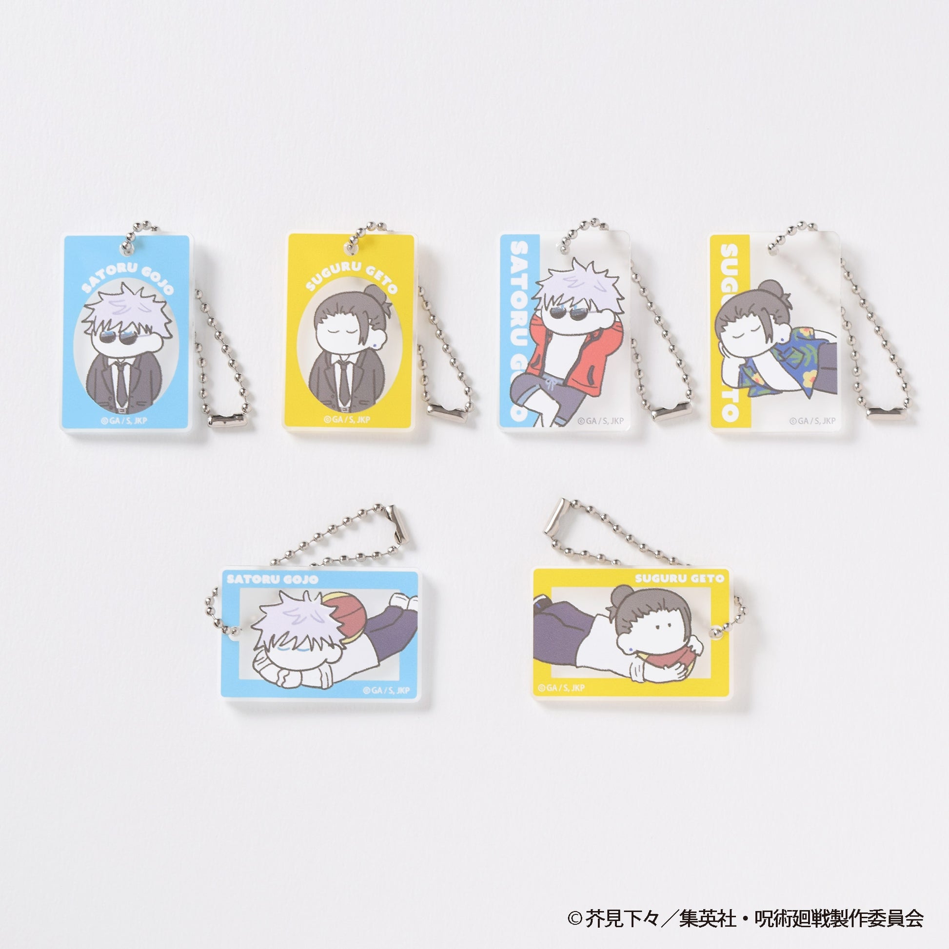 呪術廻戦_TDラバー塗装風アクリルキーホルダー-おやすみします スーツ/めんそーれ/バスケ-【コンプリートBOX／6個入り】