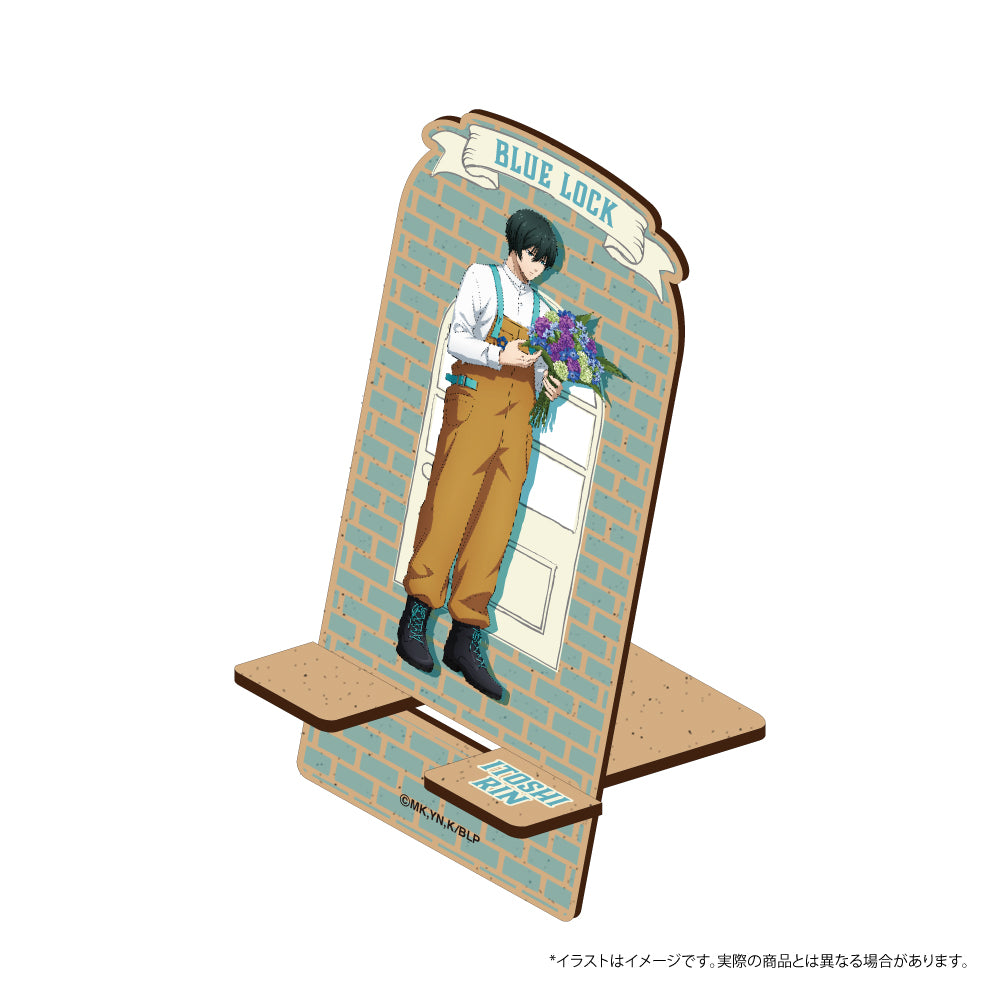 ブルーロック_ウッドスマホスタンド 糸師 凛(お花屋さん)　【colleize先行販売商品】