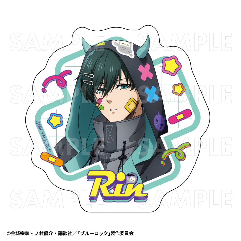 ブルーロック_でびデコパーカー ダイカットステッカー 糸師凛