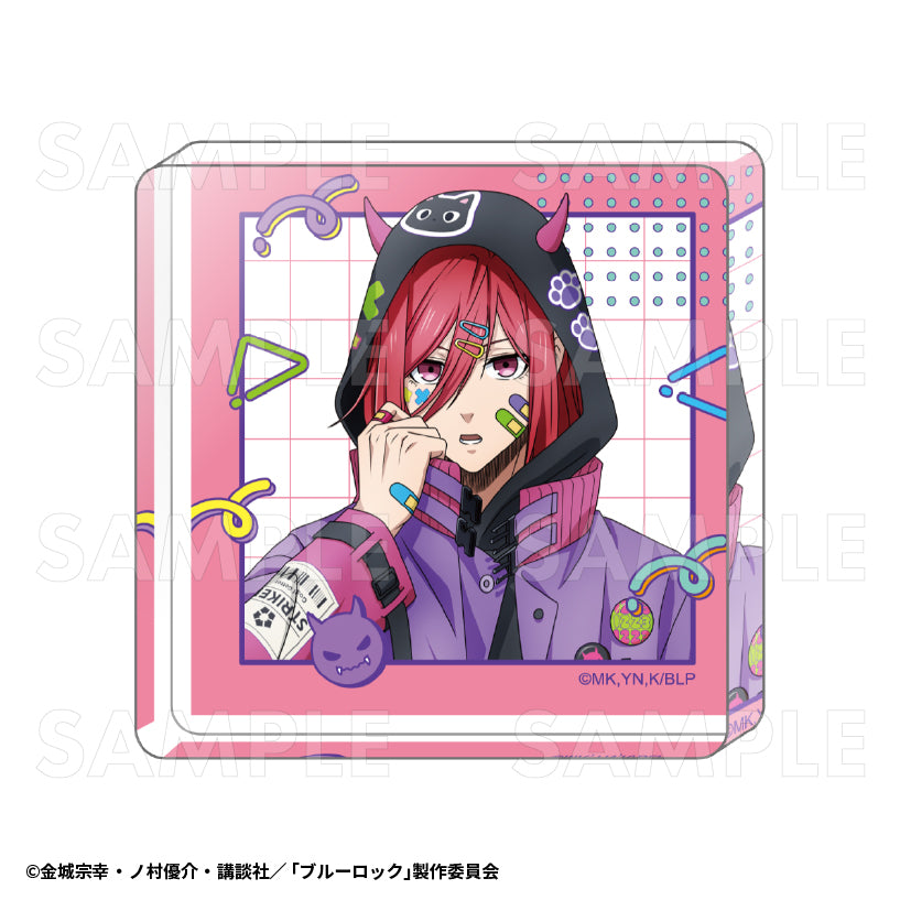 ブルーロック_でびデコパーカー ミニアクリルブロック 千切豹馬