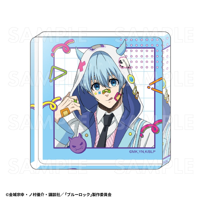 ブルーロック_でびデコパーカー ミニアクリルブロック 氷織羊