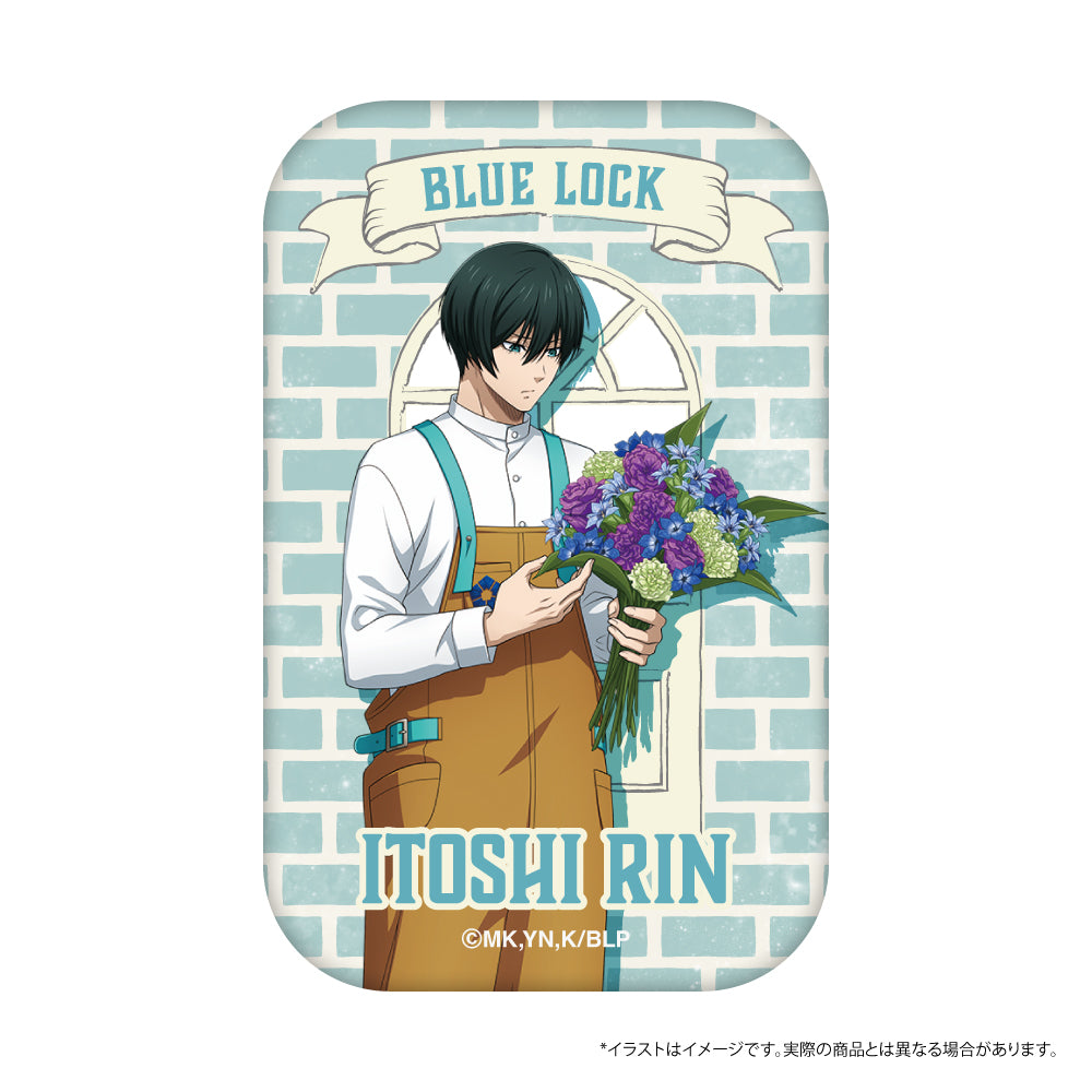 ブルーロック_スクエア缶バッジ 糸師 凛(お花屋さん)