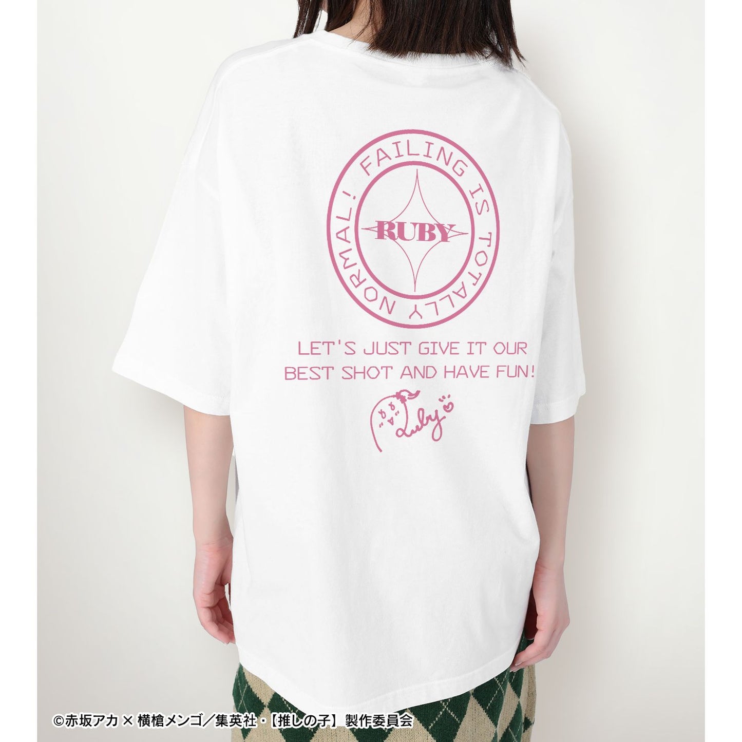 【推しの子】_描き下ろし ルビー ショッピングver. 着用BIGシルエットTシャツユニセックス