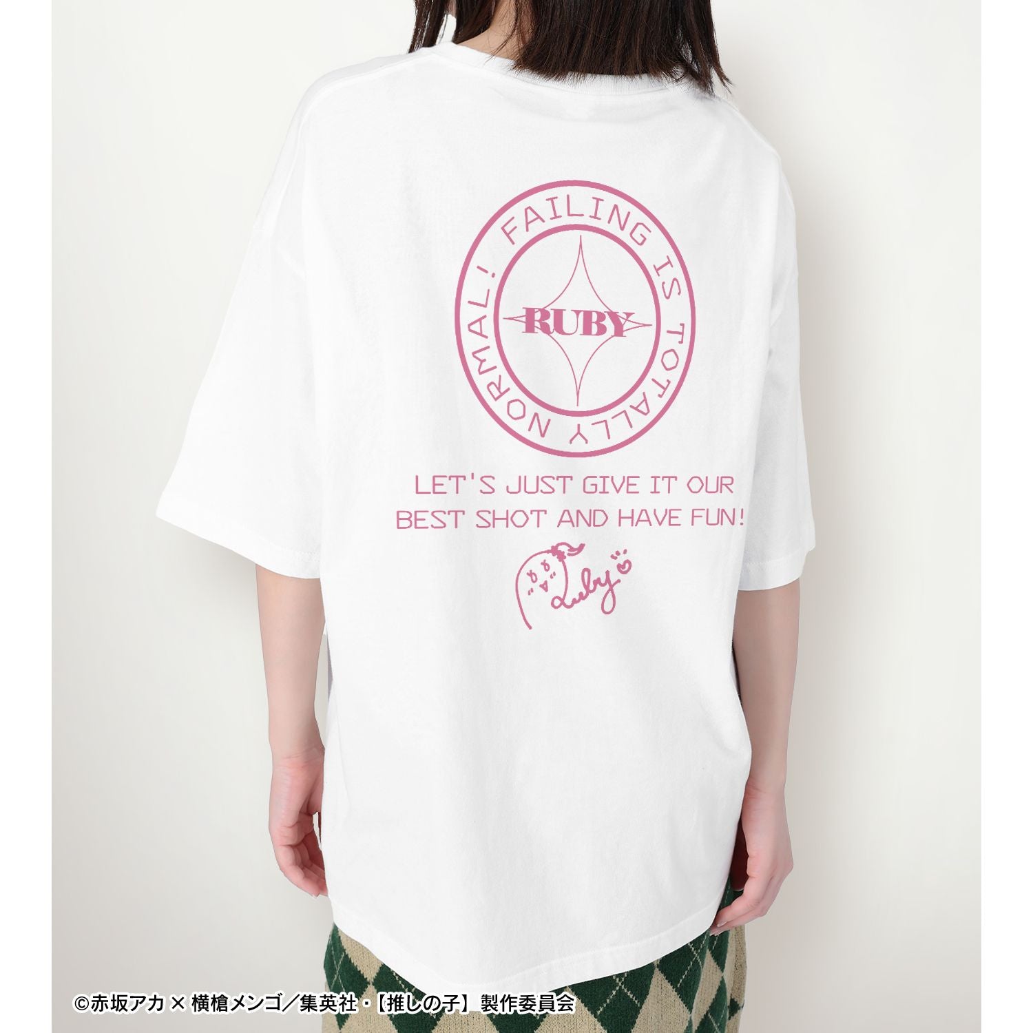 【推しの子】_描き下ろし ルビー ショッピングver. 着用BIGシルエットTシャツユニセックス